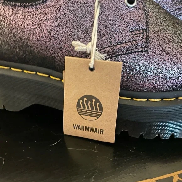 Dr. Martens Women's Glitter Loafers - Black and Silver - Picture 3 of 6